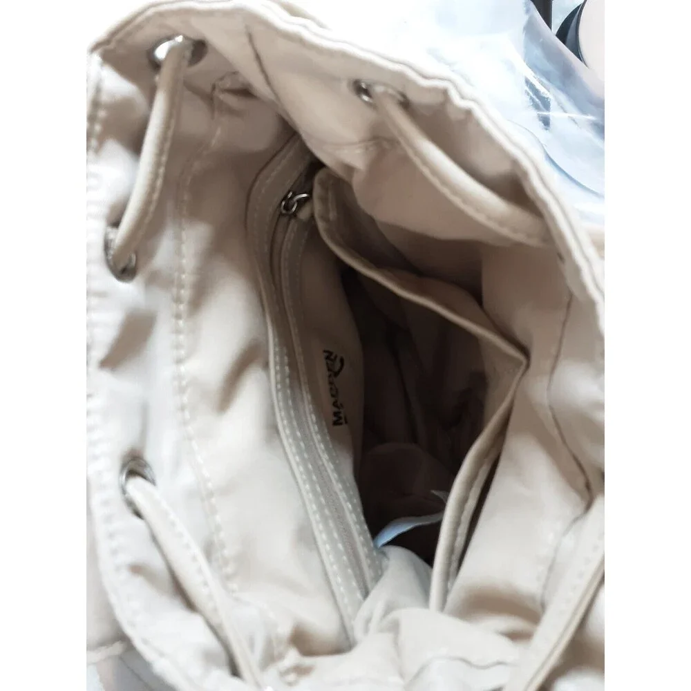 Steve Madden Nylon Back Pack Small Beige